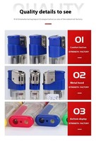 Briquet électronique à gaz LED en plastique Fenix - Durable, rechargeable, coupe-vent, classique, portable, écologique, logo personnalisé, camping