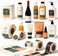 Autocollant personnalisé en vinyle adhésif imperméable pour boîte à emporter, étiquette ronde avec logo de marque pour l'emballage alimentaire des restaurants