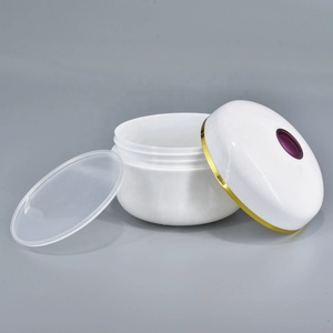 High end hair mask gel cans 120ml Wide mouth double wall skin care packaging makeup box PP plastic jars 8oz cosmetic cream jar
