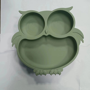 Juego de Platos y Cucharas para Bebé, Platos con Diseño de Búho Kawaii, Plato de Silicona para Alimentación, Antideslizante, Vajilla para Bebés, Juego de Artículos para Niños - Product Image 6