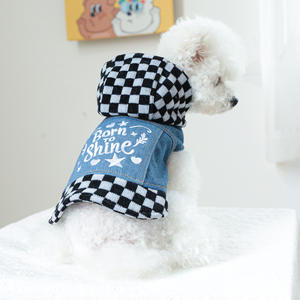 Outono Inverno Quatro-Legged Dog Vest <span class=keywords><strong>Jacket</strong></span> Quente Engrossar Algodão Pet Vestuário XL Tamanho Denim <span class=keywords><strong>Jean</strong></span> Material Atacado - Product Image 3