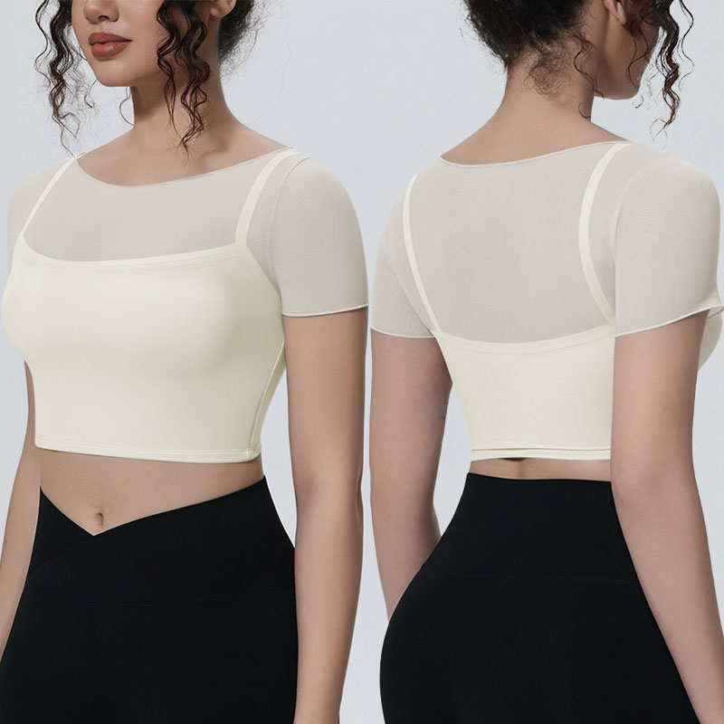 New Style Women's Lightweight Breathable Quick Dry Sweat Wicking Sports Short Sleeve Top Seamless Gym Fitness Yoga T-shirt