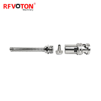 Connecteur triaxial mâle à broches libres (en ligne) à souder PL75-47BR CONN TRB PLUG STR avec ressort pour câble TRX142