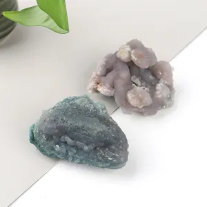 Racimo de ágata de uva de cristal curativo Mineral de piedra de cristal púrpura para Fengshui y regalo para artesanía de cristal