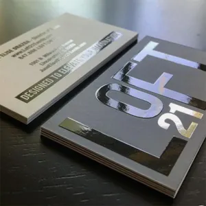 wholesale custom luxury style matte laminate printing gold or silver foil stamped business card