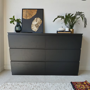 خزانة أدراج خشبية عميقة بستة أدراج، دولاب خشبي، خزانة أدراج للغرفة المعيشة وغرفة النوم - Product Image 1