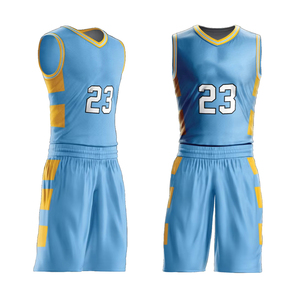 Conjunto de Uniforme de Baloncesto Azul Claro Estampado, Jersey sin Mangas de Secado Rápido con Pantalones, Kit de Equipo con Logotipo Personalizado, Ropa Deportiva para Adultos - Product Image 4