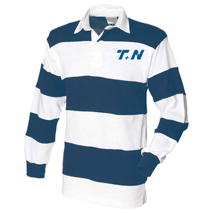 Polo Rugby Vintage Personnalisé à Rayures Cousues pour Homme Maillot Rugby à Manches Longues Brodé en Tissu Teinture Sèche Fraîche pour Homme - Product Image 4