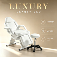 Table de soin des cils et du visage blanche, réglable, multifonctionnelle, pliable, pour salon de beauté, chaise de tatouage, lit de massage