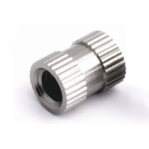 Stainless Steel 303 316 Metric GB809 Embedded Knurled Nut Threaded Insert Nut for Moulding Injection