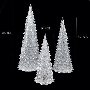 Acrylic Multi-Color Glowing Christmas <b>Tree</b> with <b>LED</b> Lights Crystal Sparkling Desktop Figurine for Outdoor Party Decorations - Product Image 5