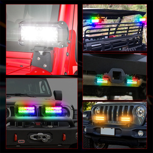 Nuevo Kit de Barras de Luces LED 4x4 para Auto con Anillo <span class=keywords><strong>Halo</strong></span> RGB, Luces Blancas de Inundación/Punto y Combinadas, IP67 Impermeable, Control por Aplicación Móvil - Product Image 6