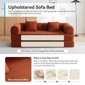 Nâu tiết kiệm không gian Pull-out loveseat đám mây đi văng sofa chuyển đổi thành giường kim loại khung kéo ra <span class=keywords><strong>futon</strong></span> sofa giường giá rẻ với <span class=keywords><strong>futon</strong></span> - Product Image 4