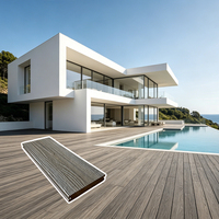 Plancher extérieur en composite, lames de bois grainé 3D embossées, imperméables et antidérapantes pour terrasse de jardin