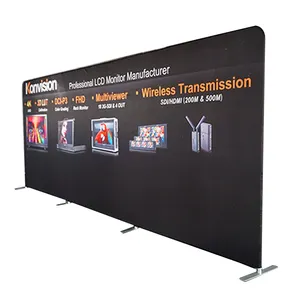 FEAMONT Freistehende Pop-up-Banner mit gerader Form Benutzer definierte Spannungsstoff-Display wand für Photo Booth Stand für Sport veranstaltungen
