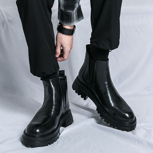 הסיטונאי גברים פו עור בריטי נעלי פנאי שחורות סביב הבובות הבובות הבובות הבובות הבובות - Product Image 5