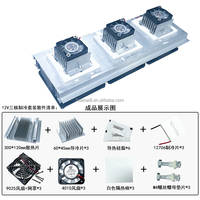 Kit de Refroidissement à Semi-Conducteurs 12 V TEC1-12706, Refroidisseur Électronique Peltier, Ensemble de Refroidissement DIY pour Mini Climatiseur/Réfrigérateur