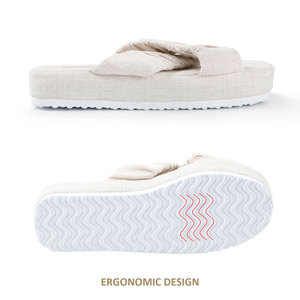 Pantofole da donna in finto lino con cartoni animati, sandali creativi e adorabili a forma di animale Fugu, sandali da casa con suola spessa in lino, silenziosi e morbidi - Product Image 6
