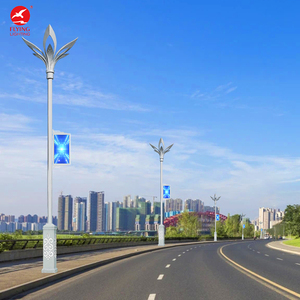 Hệ thống điều khiển thông minh dự<span class=keywords><strong>a</strong></span> trên đám mây, cột đèn đường bằng nhôm đ<span class=keywords><strong>a</strong></span> giác, màn hình LED, nhiệt độ màu 2700-6500K cho chiếu sáng thông minh - Product Image 2