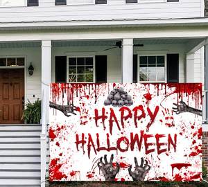 2024New Halloween Banner Fondo Tela Fantasma Festival <span class=keywords><strong>Esqueleto</strong></span> Vestir Fiesta Decoración Suministros Tela colgante Personalización - Product Image 5