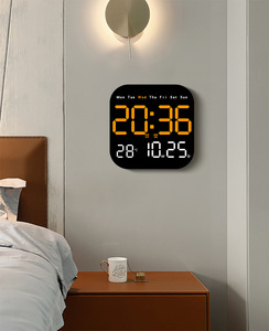 Wholesale <b>Digital</b> LED <b>Wall</b> Alarm <b>Clock</b> with Large Display Timing Function Remote Control for Living Room Office Bedroom Decor - Product Image 5