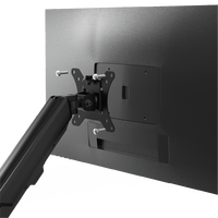 Support de bureau double avec vérin à gaz, hauteur réglable, max. 10 kg, compatible 13-32 pouces, robuste et durable Auki