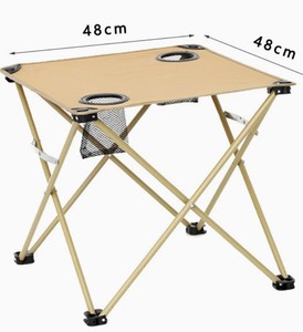 <span class=keywords><strong>Mesa</strong></span> de Picnic Portátil de Aluminio, <span class=keywords><strong>Mesa</strong></span> de <span class=keywords><strong>Playa</strong></span> Plegable Ligera, 4 Portavasos, Bolsa de Transporte, para Campamento, Viajes, Pesca - Product Image 5