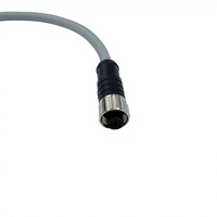 Kabel Sensor Perakitan Konektor M12 5 Pin Female dengan Selubung PUR Tahan Air IP67 untuk Sensor Aktuator