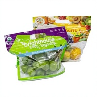 Sacs personnalisés en CPP de qualité alimentaire, refermables, respirants, anti-buée, verts, pour légumes et fruits, 100 pièces