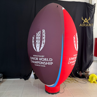 Ballon de rugby gonflable de 2,5 m de haut pour la course de football avec impression de logo