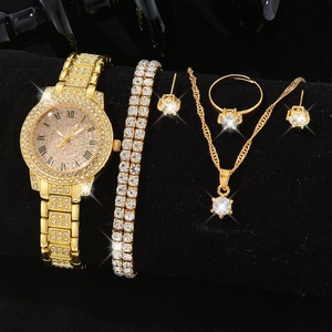 Reloj de Cuarzo de Lujo con Diamantes para Mujer, Set de Joyería con Pulsera, Collar y Pendientes, Moneda de Edición Limitada de 20 mm, Unisex - Product Image 2