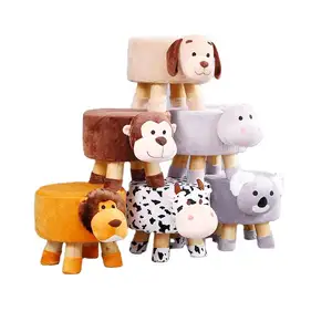 可爱的宠物动物形状儿童椅子木凳脚凳儿童脚凳婴儿客厅