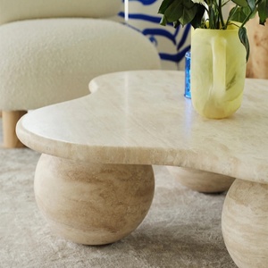 Natural Travertine <strong>Side</strong> <strong>Table</strong> Living Room Household Designer Wabi Sabi <strong>Marble</strong> Coffee <strong>Table</strong> Home <strong>Marble</strong> Tea <strong>Table</strong> - Product Image 2