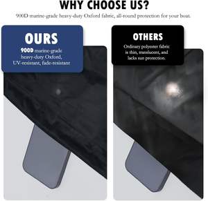 Housse imperméable de qualité marine 900D ultra résistante avec sangle de serrage coupe-vent réglable et fonction de protection UV - Product Image 5