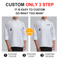 Veste de chef à manches longues en coton, chemise de travail blanche, uniforme personnalisé, chemise de travail pour hommes, uniforme de chef cuisinier exécutif de restaurant