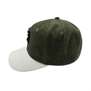 หมวกเบสบอล 6 แผงปักโลโก้ตามสั่ง ผ้าทวิลลายก้างปลา สำหรับผู้หญิงและผู้ชาย - Product Image 2