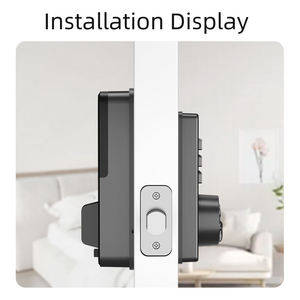 Serrure connectée intelligente <span class=keywords><strong>sans</strong></span> clé à combinaison, verrouillage <span class=keywords><strong>de</strong></span> <span class=keywords><strong>porte</strong></span> connecté via l'application TTlock, mot <span class=keywords><strong>de</strong></span> passe, clé, <span class=keywords><strong>sans</strong></span> perçage - Product Image 4