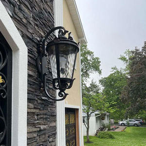 Applique murale extérieure industrielle rustique noire de <span class=keywords><strong>Marseille</strong></span> pour maison extérieure, porche, Patio - Product Image 2