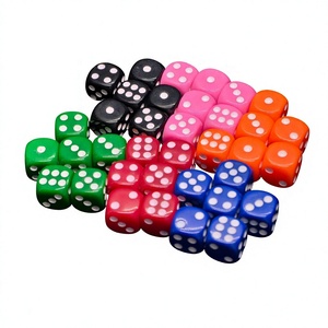 Jeu de dés en acrylique coloré de haute qualité, taille standard, 16 mm, coins arrondis, 6 faces, D6 opaque, pour jeux de table, RPG, jeux de société, fêtes, bars - Product Image 5