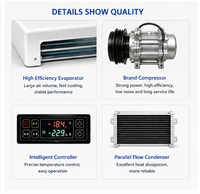 Unité de réfrigération électrique mini EV-260 2350W, système de refroidissement alimenté par batterie pour petites fourgonnettes réfrigérées EV