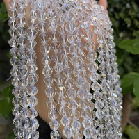 Vente flash - Perles en pierre de quartz clair facettées, pour la création de bijoux DIY, collier, bracelet