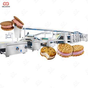 Ligne de production de biscuits Bear Hollow entièrement automatique avec remplissage de crème, déposeur de biscuits, fabrication de craquelins au fromage et emballage - Product Image 1