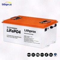 Batterie de trottinette électrique 51.2V 150AH 105AH 200AH 5.38KWh 7.68KWh 10.24KWh au lithium fer phosphate de qualité supérieure, conception compacte