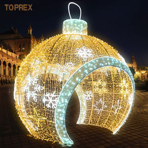 Toprex décor extérieur personnalisé projet commercial 3d grand led déco motif boule arc lumières lumière <span class=keywords><strong>de</strong></span> Noël - Product Image 5