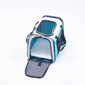 Bolsa de Viaje para Mascotas, Perros y Gatos, con Diseño de Rayas, Transpirable, de Malla, Gran Capacidad, para Interiores y Exteriores - Product Image 3