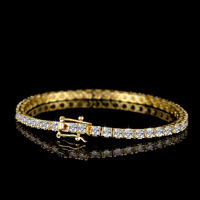 Bracelet tennis personnalisé de luxe en moissanite, argent sterling 925, clarté VVS, forme cœur, serti de diamants, bijoux unisexes, cadeau