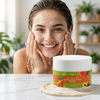 Gommage visage à l'abricot WNU OEM, Centella Asiatica, nettoyage des pores, nettoyage en profondeur, exfoliant, hydratant, blanchissant, pour tous types de peau