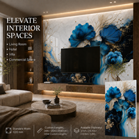 Panneau mural en PVC floral 3D MORLENX, imperméable, facile à installer, panneau décoratif pour mur d'accentuation de chambre à coucher