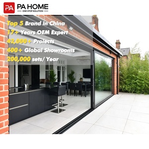 Fenêtre en aluminium PA Résistance au vent Double verre trempé Fenêtres coulissantes Couleur <span class=keywords><strong>marron</strong></span> noir Fenêtre de cuisine coulissante insonorisée - Product Image 1