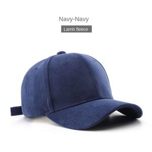 Casquette de baseball vintage 6 panneaux en laine d'agneau avec logo personnalisé, couleur unie, boucle argentée/cuivrée, style sport extérieur, chaude pour l'hiver, vente en gros - Product Image 6